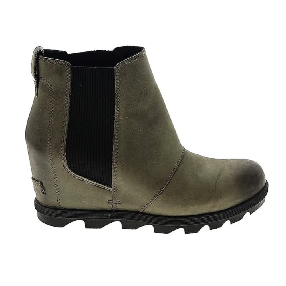Sorel Lea Wedge Joan of Arctic Wedge Chelsea Peatmoss Green Grey 8